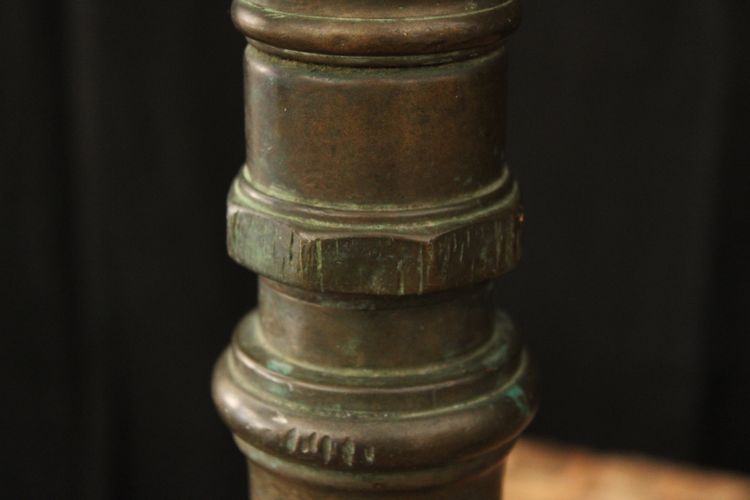 Importante rubinetto da fontana in bronzo patinato, fine XIX secolo