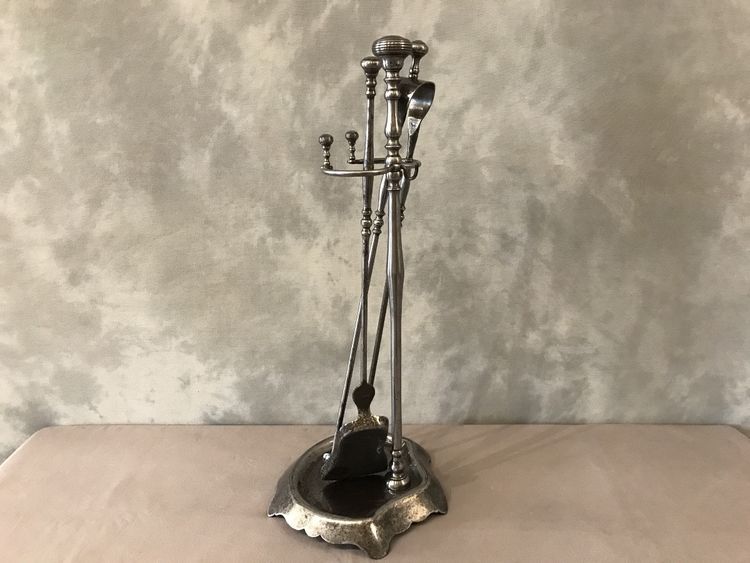 Antique iron fireplace set from the 19th century