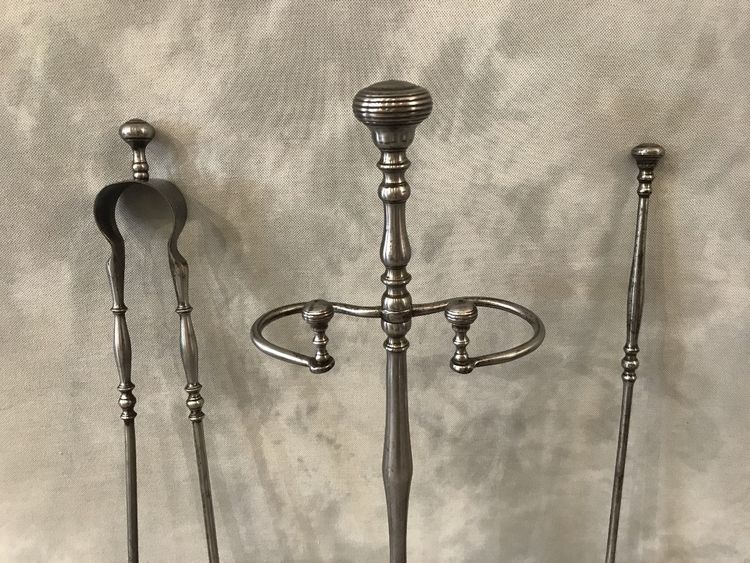 Antique iron fireplace set from the 19th century
