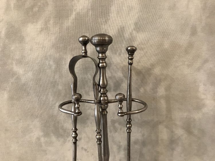 Antique iron fireplace set from the 19th century