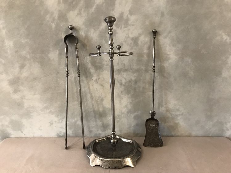 Antique iron fireplace set from the 19th century