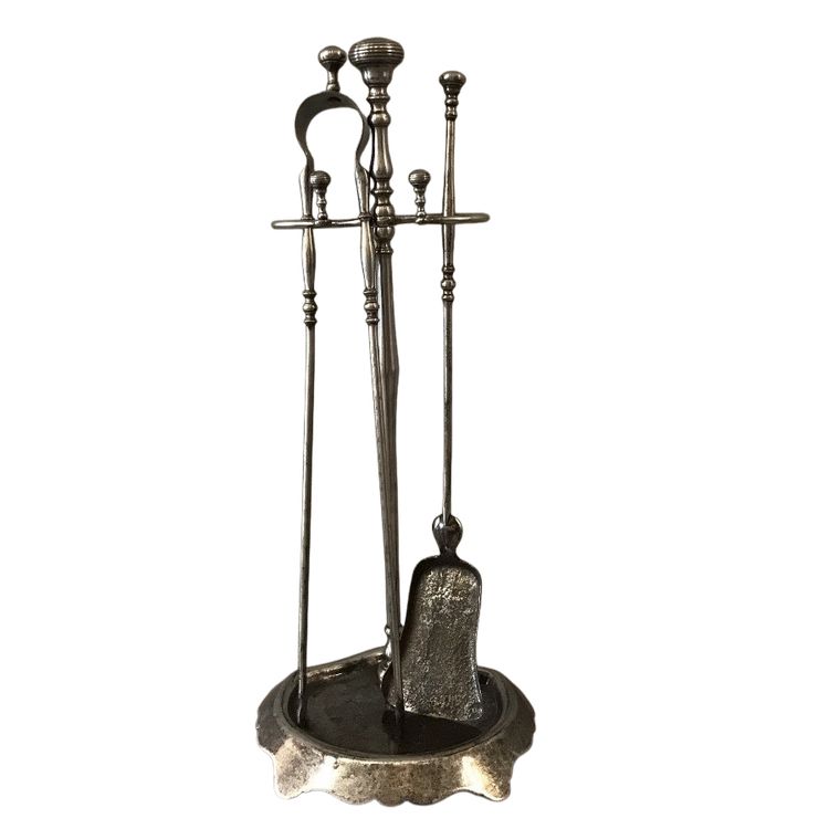 Antique iron fireplace set from the 19th century