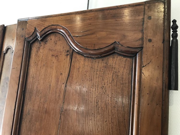 Coppia di porte antiche in legno da frutto della fine del XVIII secolo