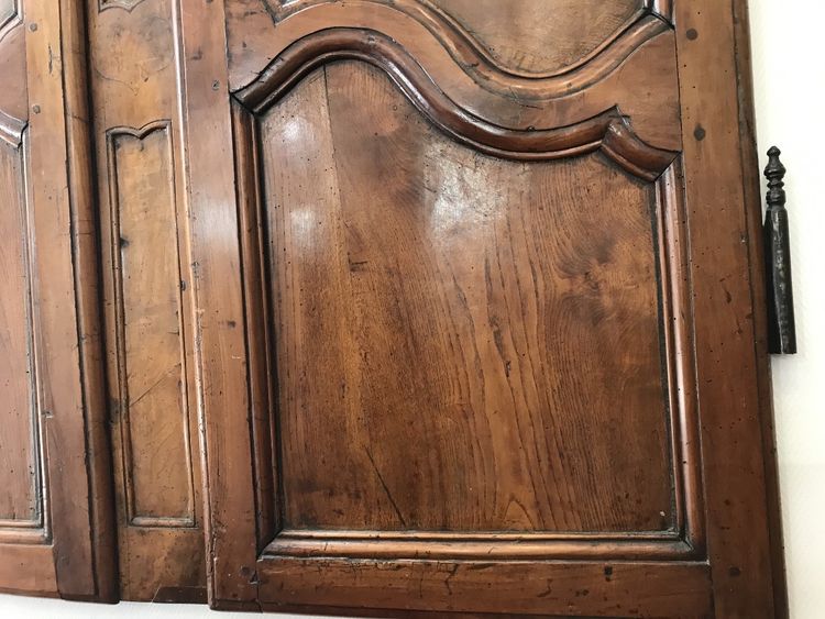 Coppia di porte antiche in legno da frutto della fine del XVIII secolo