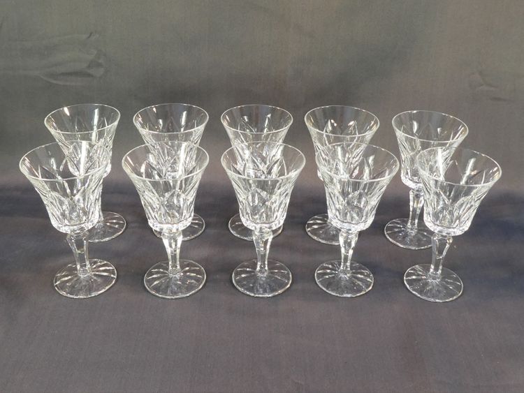 CRISTAL de SAINT-LOUIS 10 CAMARGUE model wine glasses 13.4 cm
