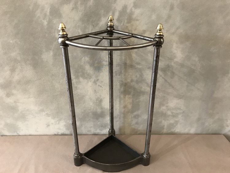 Porte parapluies ancien en fonte et laiton d'époque 19 ème 