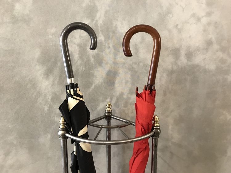 Porte parapluies ancien en fonte et laiton d'époque 19 ème 