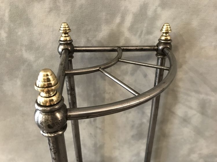Porte parapluies ancien en fonte et laiton d'époque 19 ème 