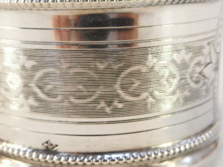 Portatovaglioli in argento massiccio del XIX secolo di Gaston BESEGHER