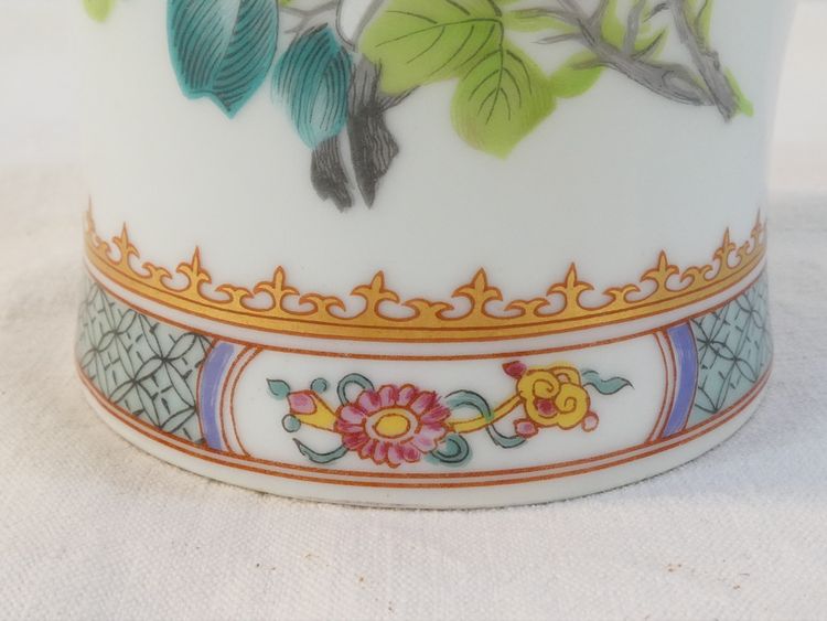 Vaso in porcellana HAVILAND LIMOGES con decoro floreale giapponese