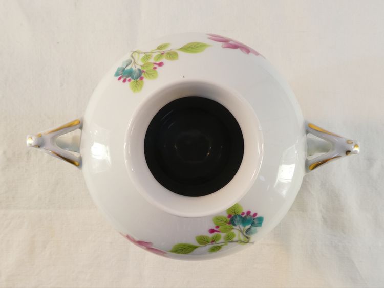 Vaso in porcellana HAVILAND LIMOGES con decoro floreale giapponese