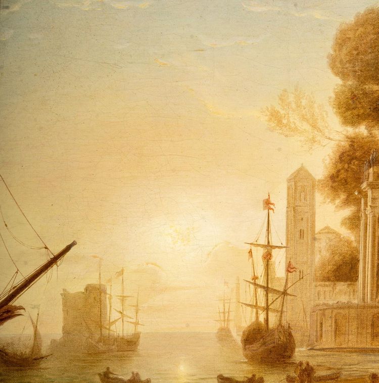 19th Century French School After Claude Gellée dit Le Lorrain The Disembarkation of Cleopatra