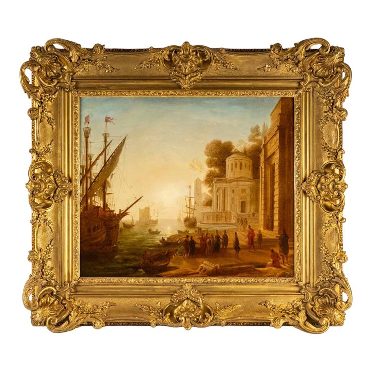 19th Century French School After Claude Gellée dit Le Lorrain The Disembarkation of Cleopatra