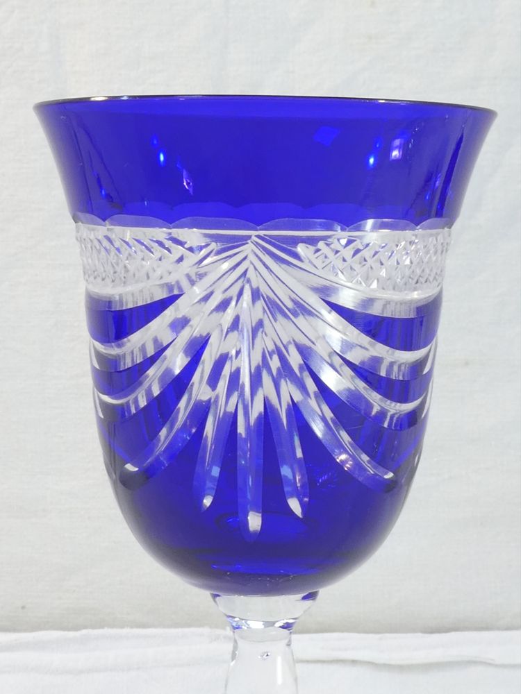 6 grandi bicchieri colorati CRISTALLERIE DE LORRAINE