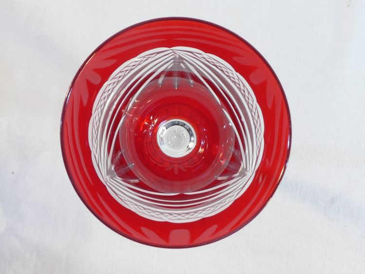 6 grandi bicchieri colorati CRISTALLERIE DE LORRAINE