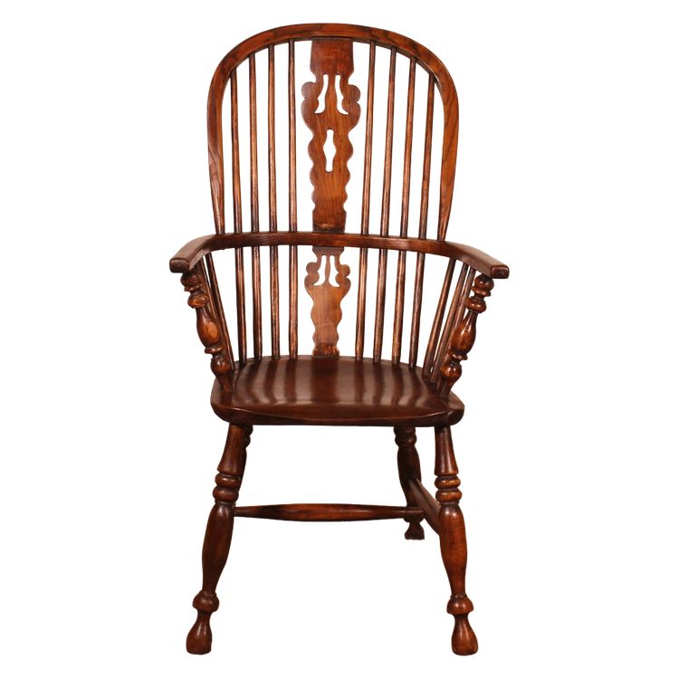 Windsor Armchair In Ash And Elm From The Early 19th Century