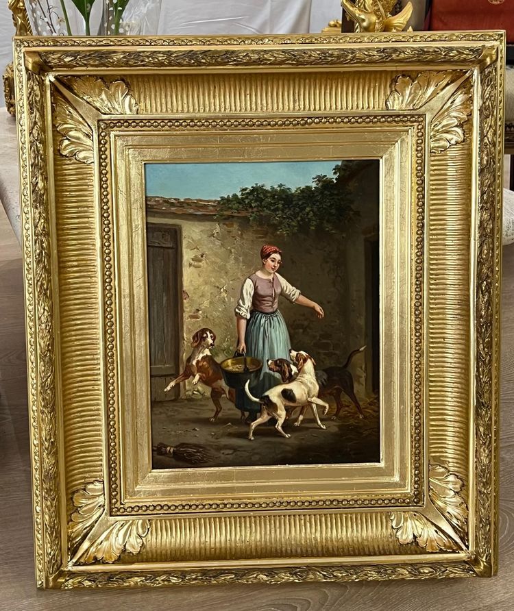 Paar Ölgemälde auf Leinwand, Alfred SAINTE MARIE (tätig von 1853 bis 1870)