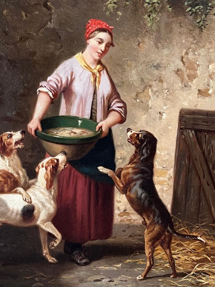 Paar Ölgemälde auf Leinwand, Alfred SAINTE MARIE (tätig von 1853 bis 1870)