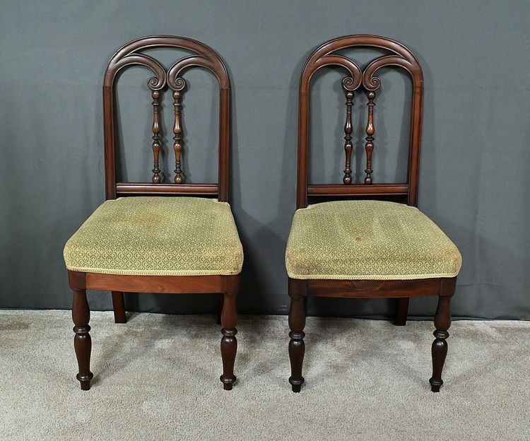 Paire de Chaises en Acajou, époque Restauration – 1ère partie XIXe