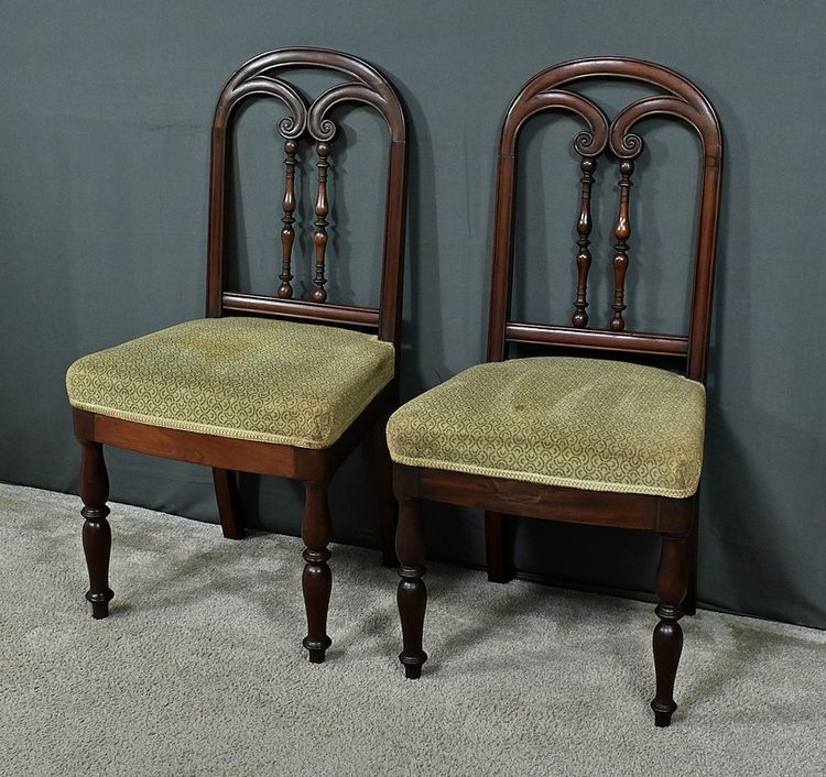 Paire de Chaises en Acajou, époque Restauration – 1ère partie XIXe
