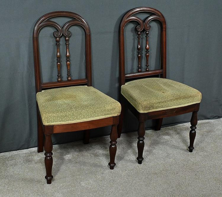 Paire de Chaises en Acajou, époque Restauration – 1ère partie XIXe