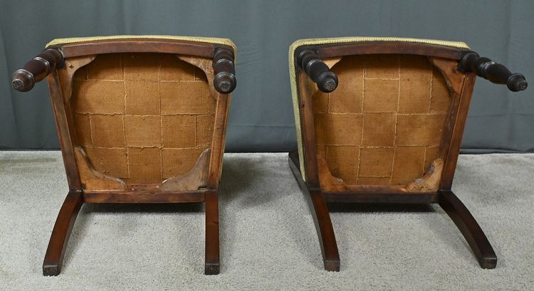 Paire de Chaises en Acajou, époque Restauration – 1ère partie XIXe