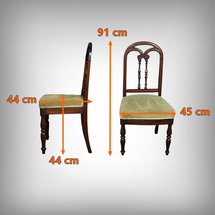 Paire de Chaises en Acajou, époque Restauration – 1ère partie XIXe