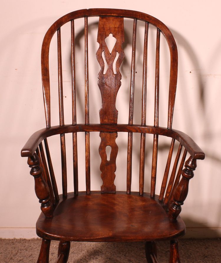 Coppia di poltrone Windsor inglesi del XIX secolo