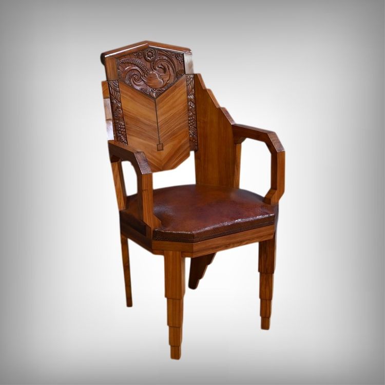 Set di 6 poltrone in palissandro, Art Déco – 1910