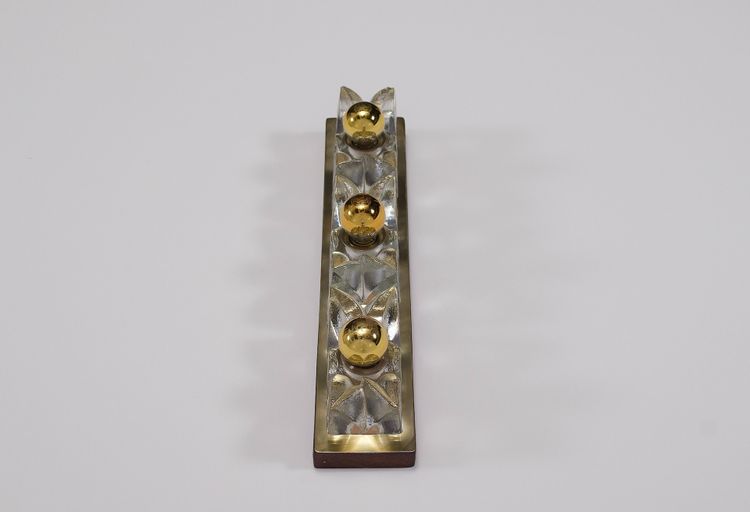 Pair of Hollywood Regency Brass Sconces