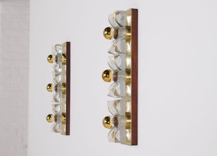 Pair of Hollywood Regency Brass Sconces