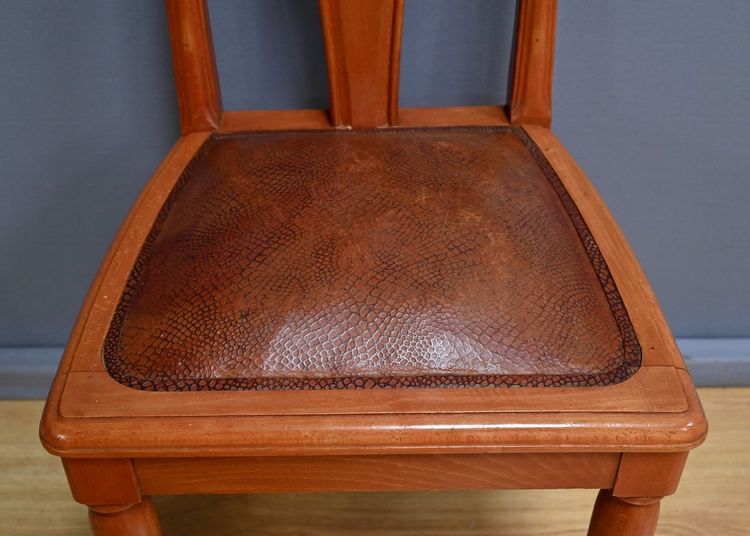 Set of 4 stained beech chairs, Art Deco – 1910