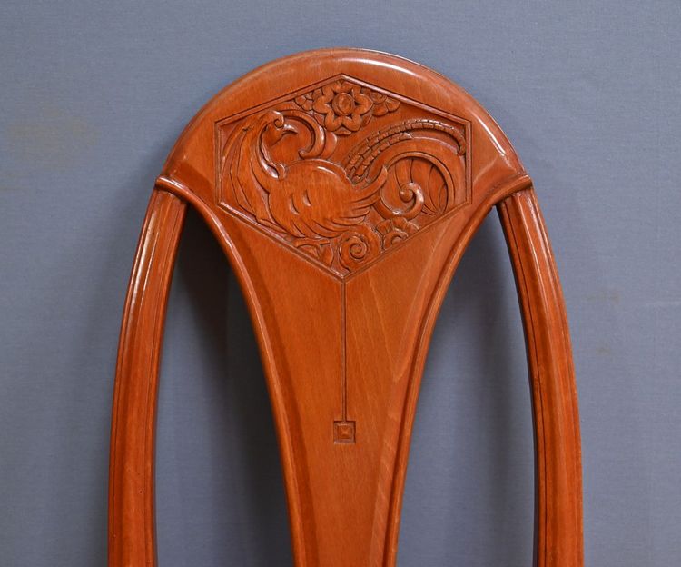 Set of 4 stained beech chairs, Art Deco – 1910