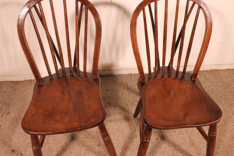 2 chaises windsor du 19° siècle