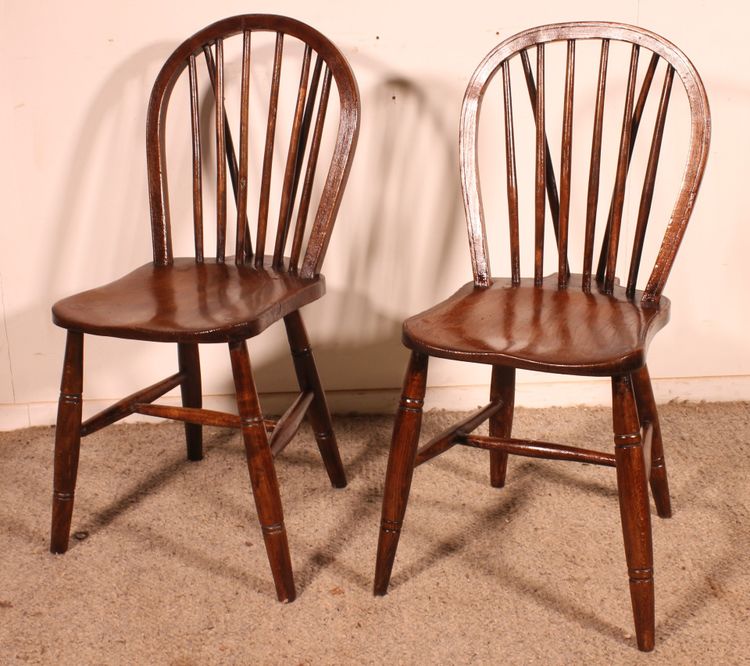 2 chaises windsor du 19° siècle