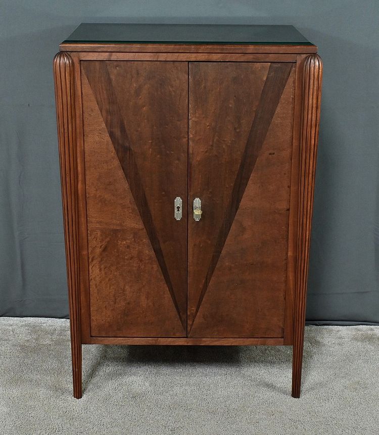 Cabinet en Acajou et Palissandre, Art Déco, goût J.Leleu – 1930