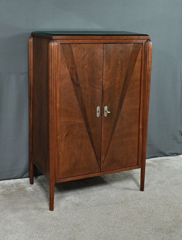 Cabinet en Acajou et Palissandre, Art Déco, goût J.Leleu – 1930