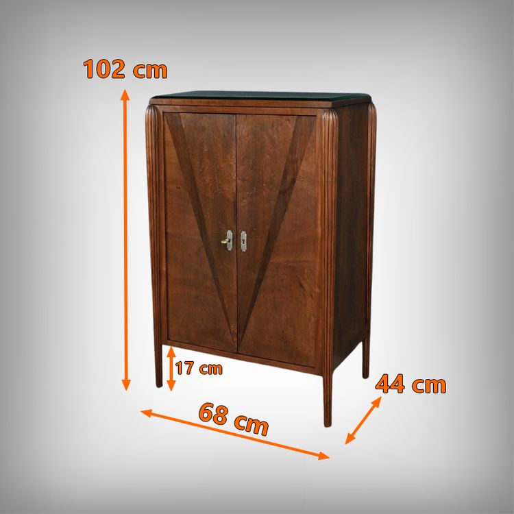 Cabinet en Acajou et Palissandre, Art Déco, goût J.Leleu – 1930