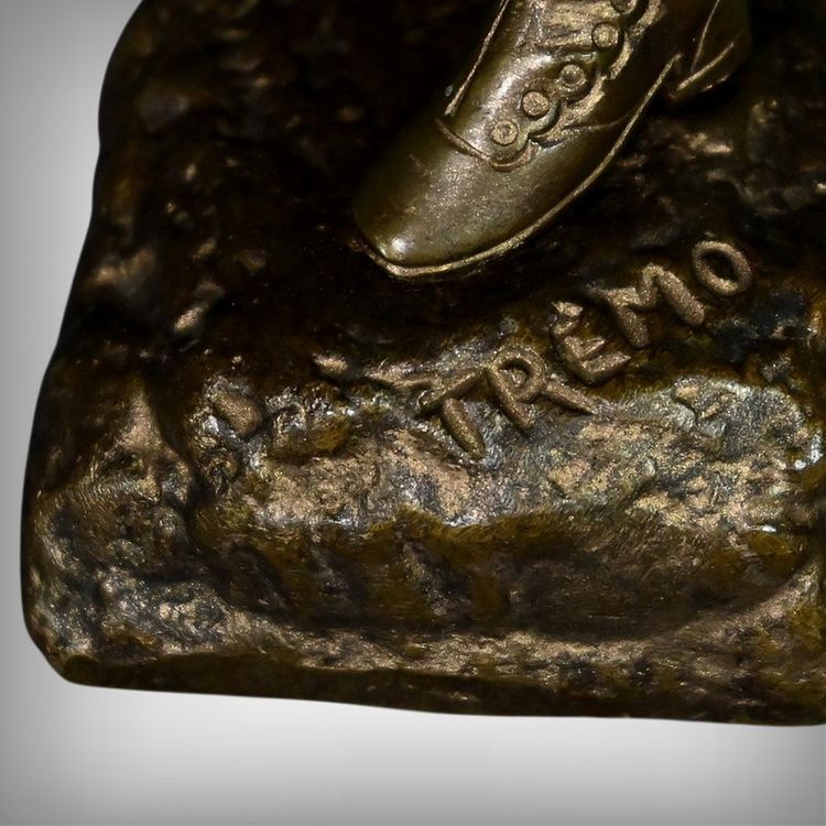 Bronzo “La scolaretta”, firmato Tremo – Inizio XX secolo