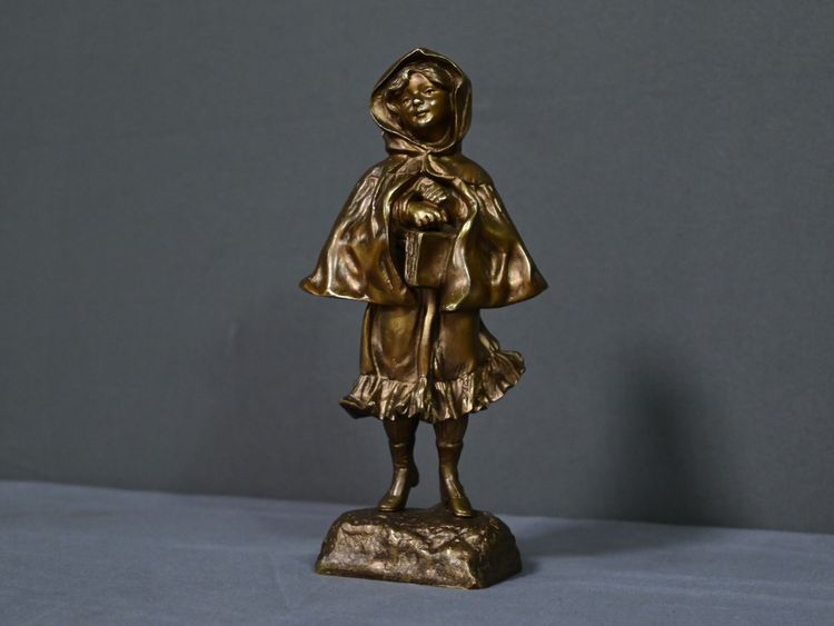 Bronzo “La scolaretta”, firmato Tremo – Inizio XX secolo
