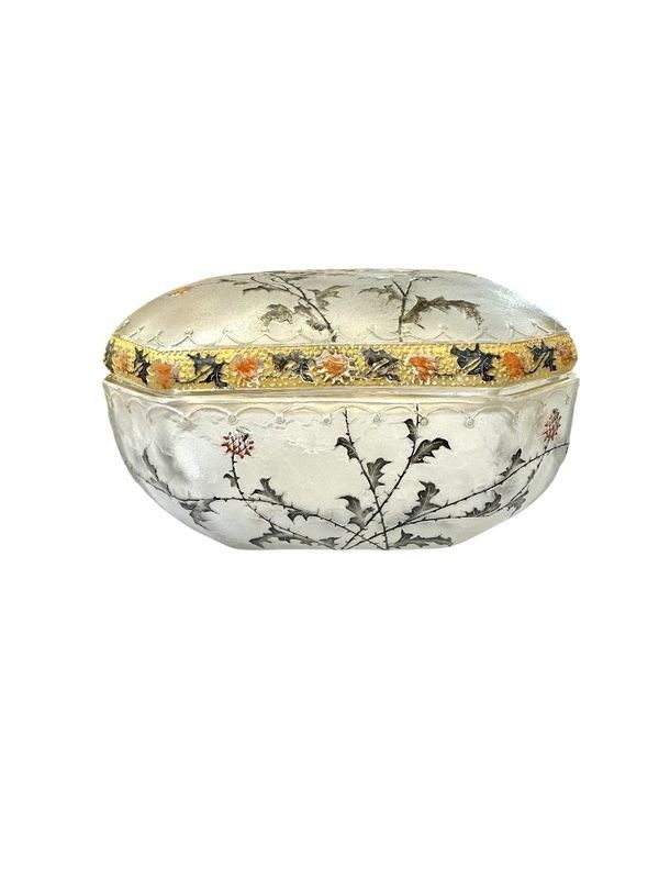Daum Art Nouveau "With Thistles" Candy Box