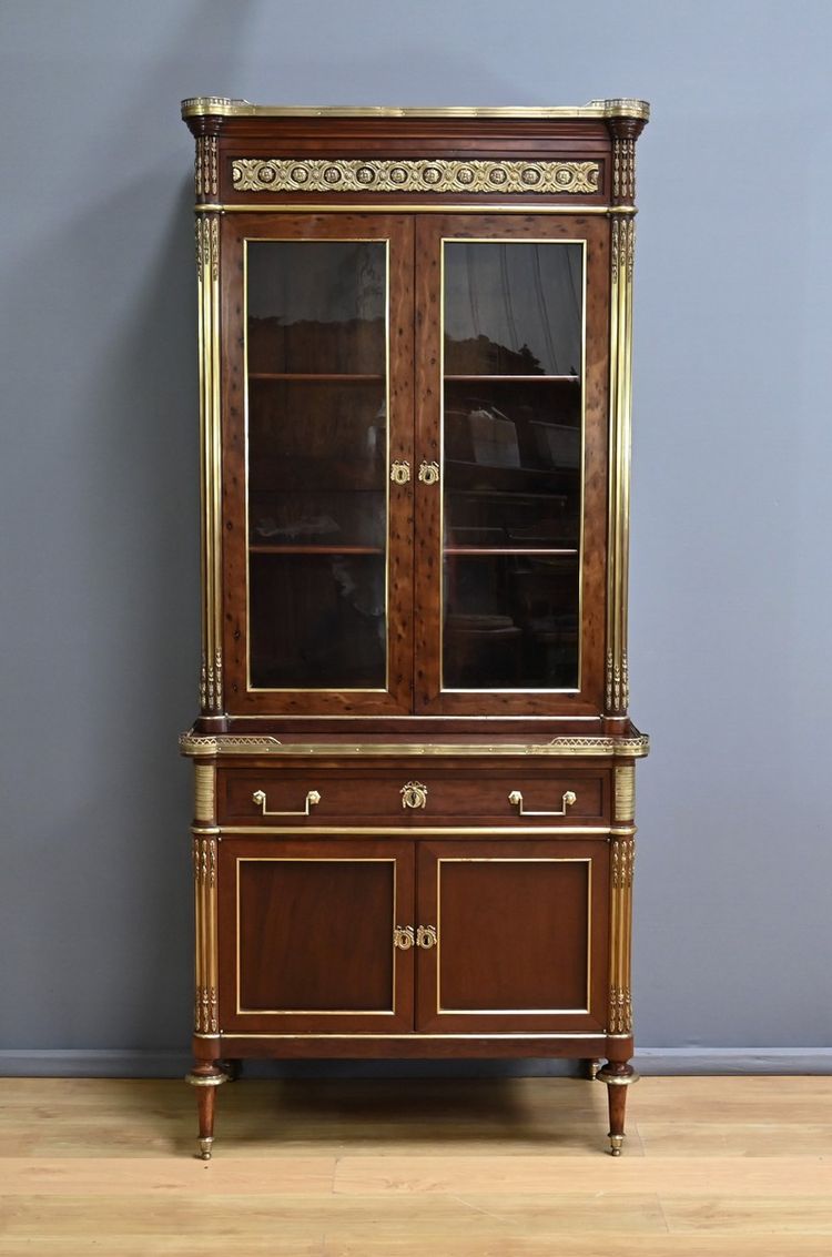 Scribano da biblioteca in mogano, stile Luigi XVI – metà del XIX secolo