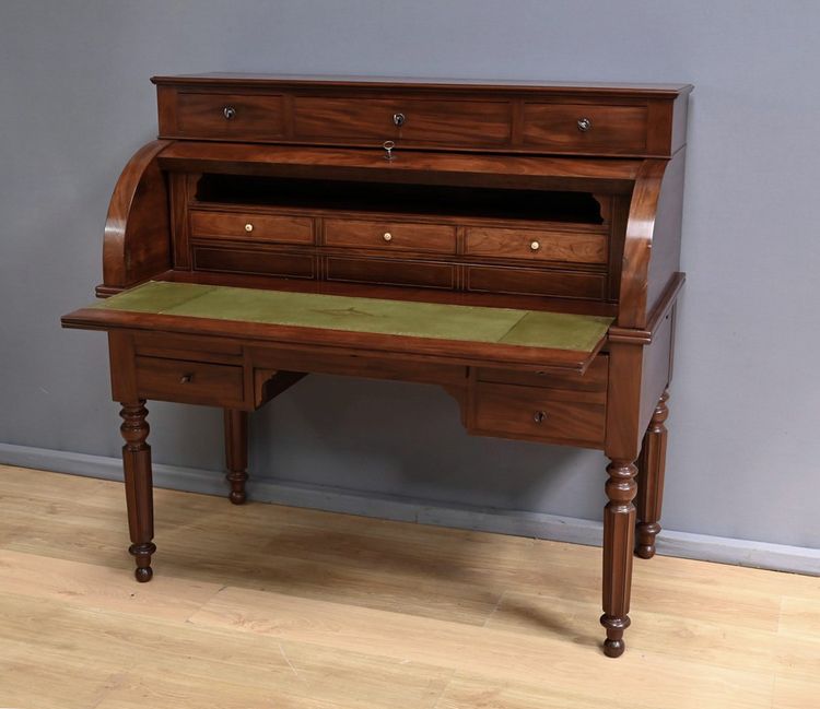 Bureau à Cylindre en Acajou, époque Restauration – 1ère partie XIXe