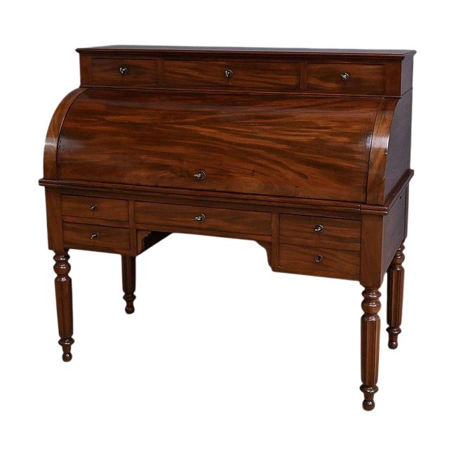 Bureau à Cylindre en Acajou, époque Restauration – 1ère partie XIXe