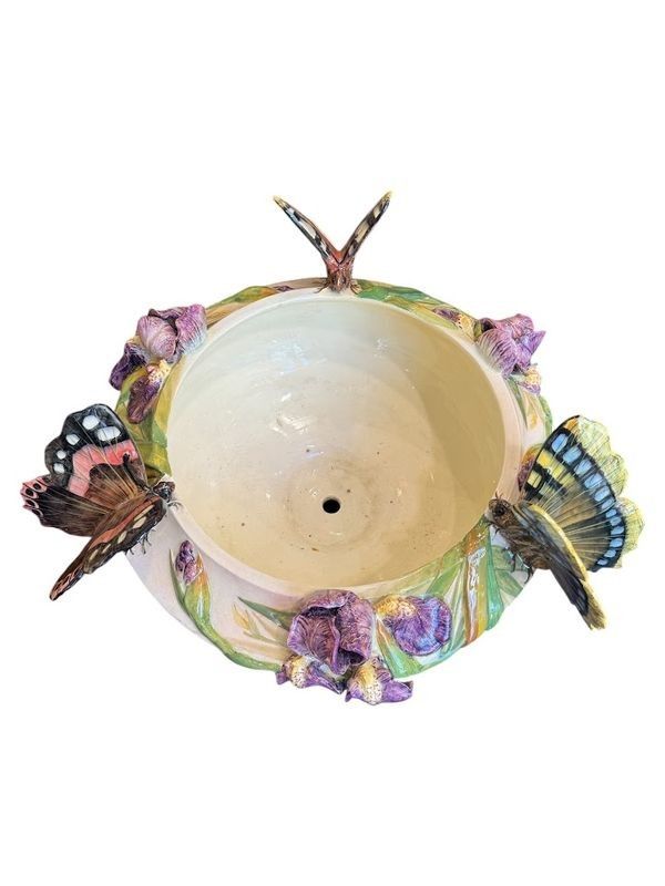 Delphin Massier Grand Complete Art Nouveau "Pavone e farfalle"