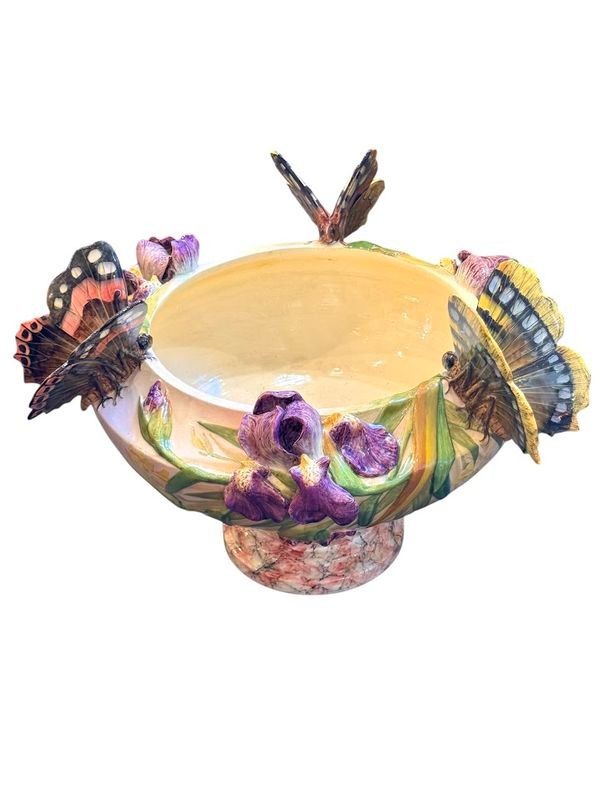 Delphin Massier Grand Complete Art Nouveau "Pavone e farfalle"