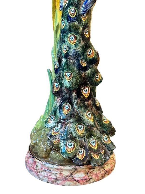 Delphin Massier Grand Complete Art Nouveau "Pavone e farfalle"