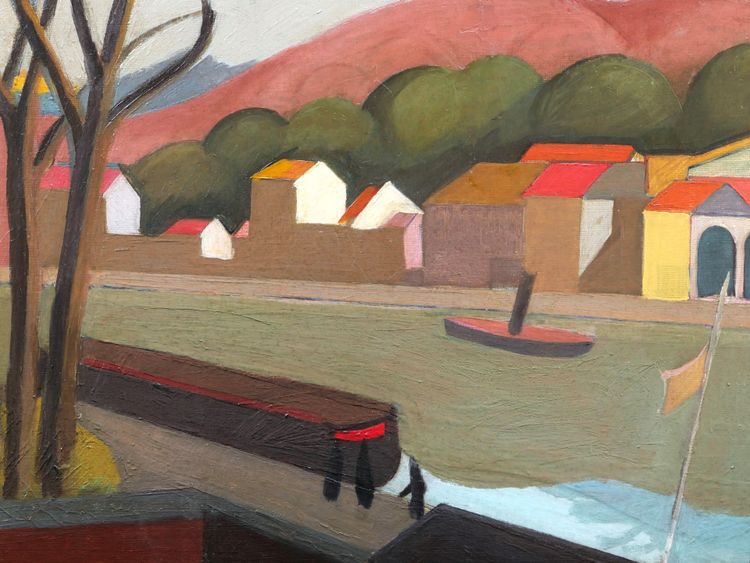 DARMONT, Synthetische Landschaft: Kais an einem Fluss