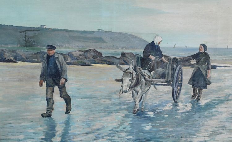 Grand Tableau « Les Goémoniers » de A. Le Guen – 1969