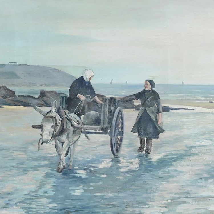 Grand Tableau « Les Goémoniers » de A. Le Guen – 1969